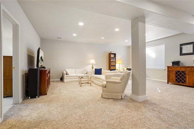 view of carpeted living room