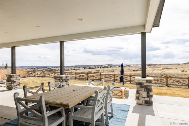 17252 Rose Mallow Ave, Parker, CO 80134 - view of patio / terrace with fence and outdoor dining area