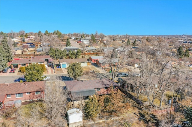 bird's eye view with a residential view