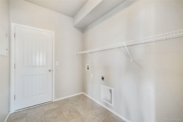 6093 Rowdy Dr, Colorado Springs, CO 80924 - washroom with hookup for an electric dryer, laundry area, baseboards, visible vents, and washer hookup