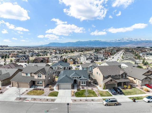 6093 Rowdy Dr, Colorado Springs, CO 80924 - aerial view with a mountain view and a residential view