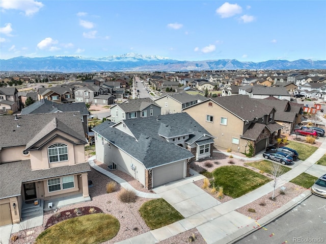 6093 Rowdy Dr, Colorado Springs, CO 80924 - aerial view featuring a mountain view and a residential view