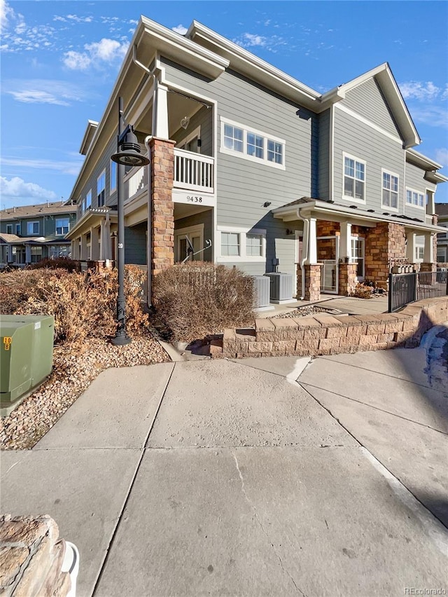 view of front of property featuring central AC