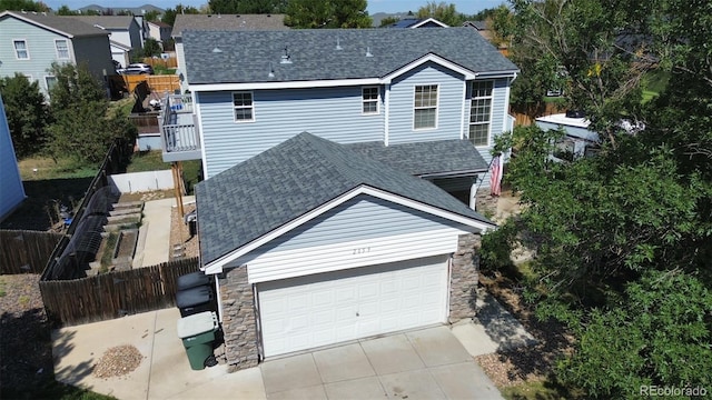 view of front of house featuring a garage