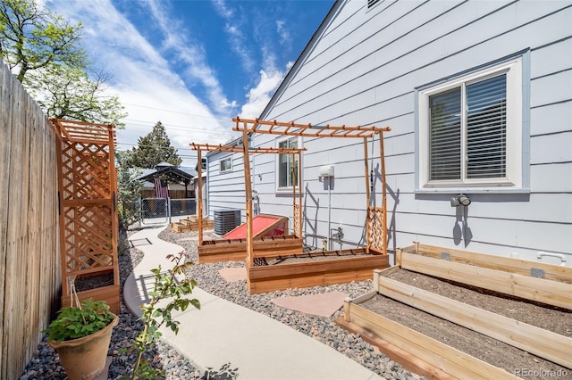 935 Newark St, Aurora, CO 80010 - deck featuring a garden and cooling unit