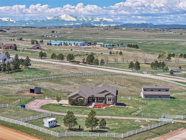 19045 Shiloh Ranch Dr, Colorado Springs, CO 80908 - overview of rural landscape featuring a pastoral area and a mountain backdrop