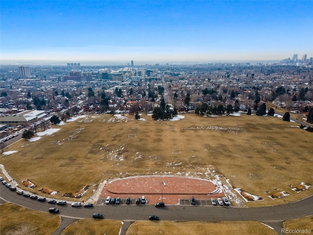 bird's eye view with a view of city