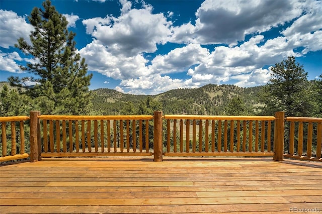 70 Elk Cir, Guffey, CO 80820 - wooden deck with a mountain view