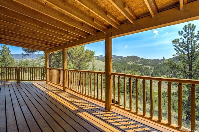 70 Elk Cir, Guffey, CO 80820 - wooden deck featuring a mountain view