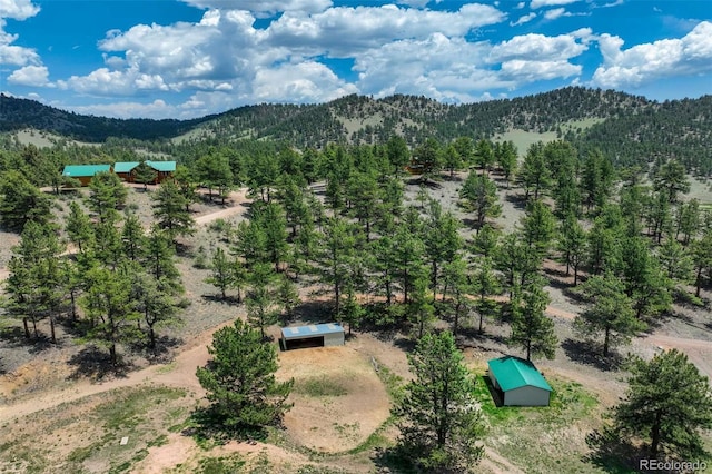 70 Elk Cir, Guffey, CO 80820 - mountain view featuring a forest
