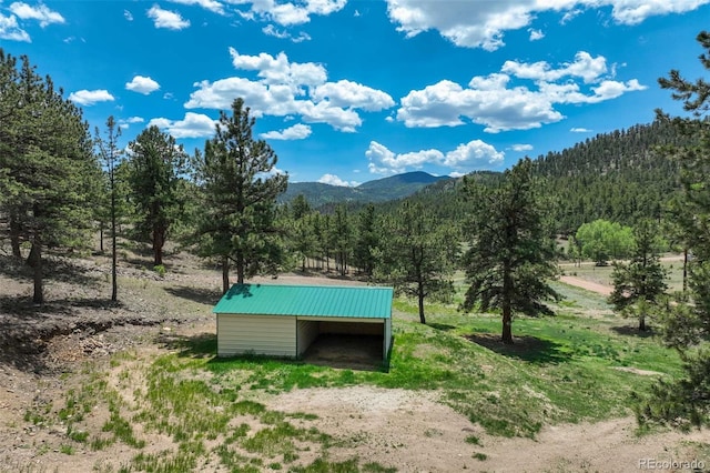 70 Elk Cir, Guffey, CO 80820 - mountain view featuring a forest