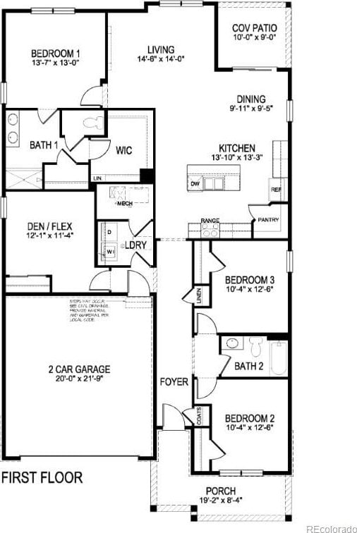1144 Ridgefield Dr, Berthoud, CO 80513 - view of home floor plan