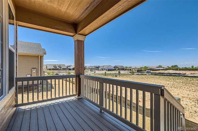 deck featuring a residential view