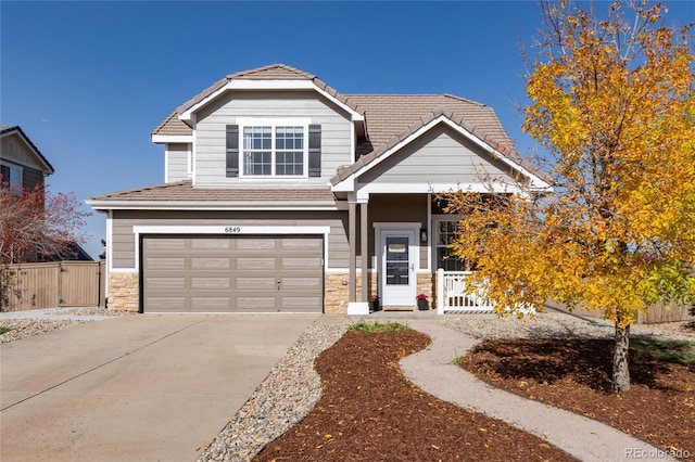 view of front of house featuring a garage