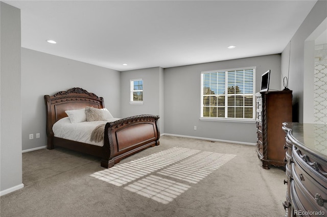 view of carpeted bedroom