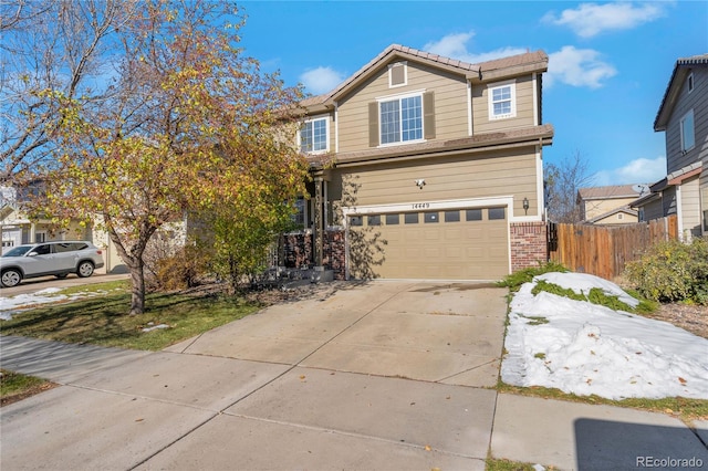 view of front of home featuring a garage