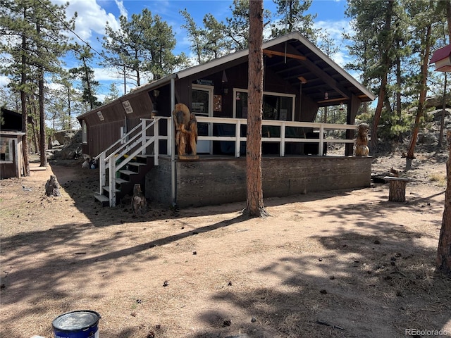 view of rear view of property