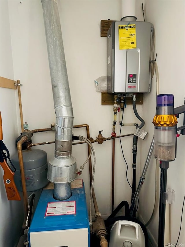 utilities featuring tankless water heater