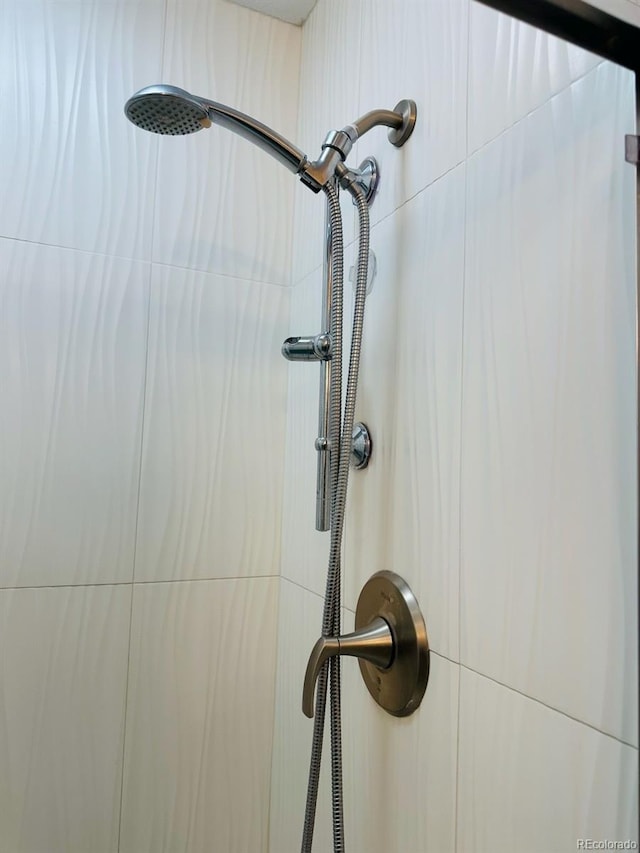 room details with tiled shower