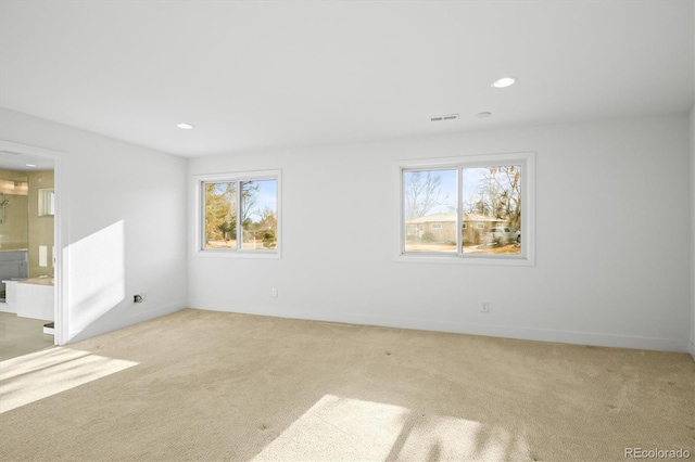 view of carpeted empty room