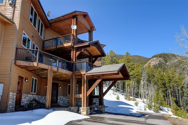 10508 Christopher Dr, Conifer, CO 80433 - exterior space with a mountain view and a forest view