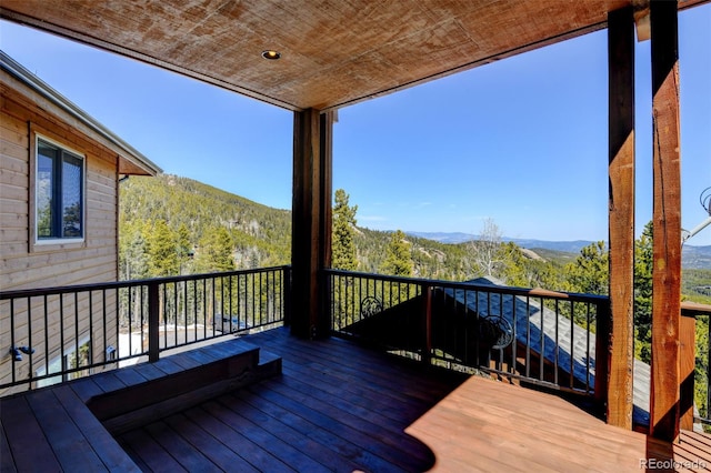 10508 Christopher Dr, Conifer, CO 80433 - deck featuring a mountain view