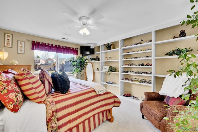 19447 E Bellisario Creek Dr, Parker, CO 80134 - carpeted bedroom with ceiling fan
