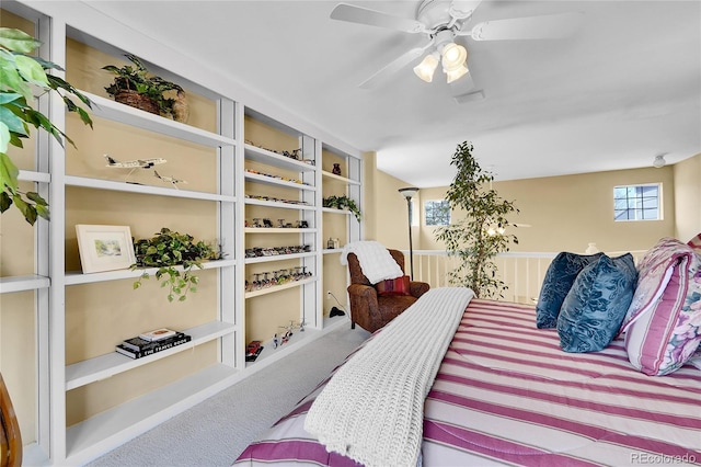 19447 E Bellisario Creek Dr, Parker, CO 80134 - bedroom with carpet and ceiling fan