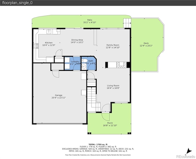 19447 E Bellisario Creek Dr, Parker, CO 80134 - room layout