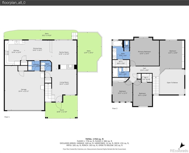 19447 E Bellisario Creek Dr, Parker, CO 80134 - property floor plan