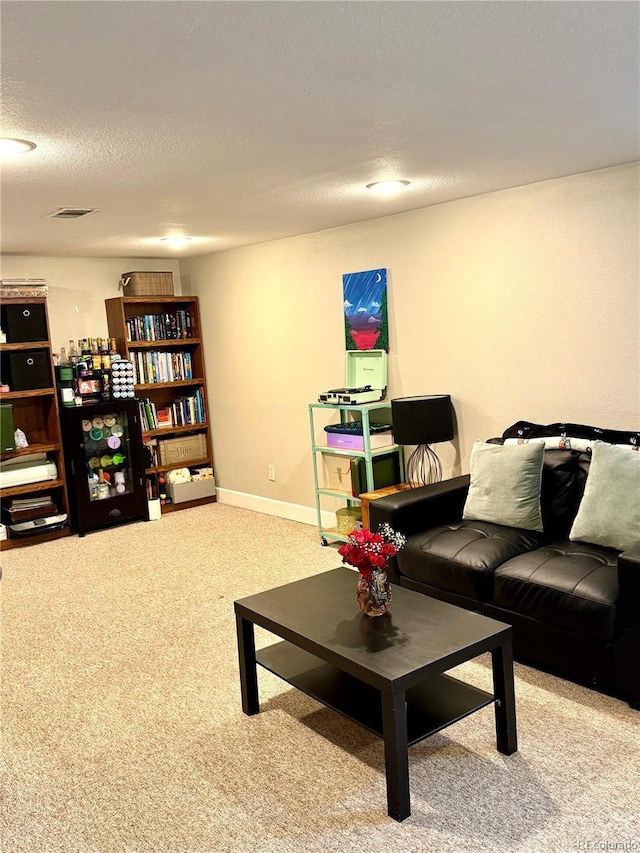 6616 S Lincoln St, Centennial, CO 80121 - carpeted living room with a textured ceiling and baseboards