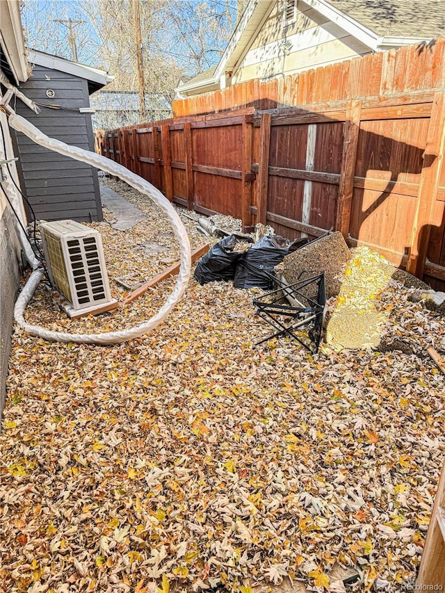 view of yard featuring ac unit