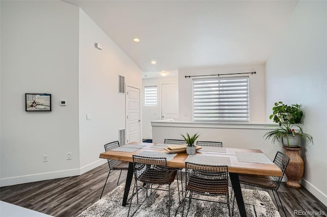 10095 E 59th Ave, Denver, CO 80238 - dining room featuring dark wood finished floors and recessed lighting