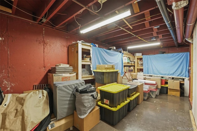 view of storage room