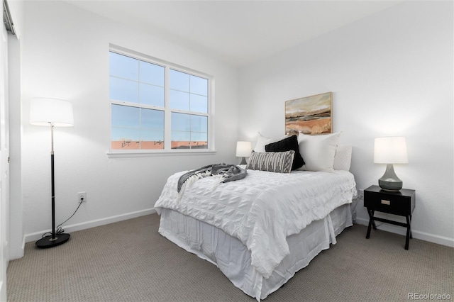 bedroom featuring carpet