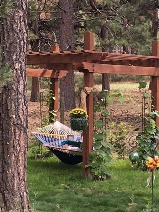 5030 Cedar Way, Elizabeth, CO 80107 - view of yard with a pergola