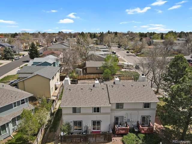 aerial view featuring a residential view