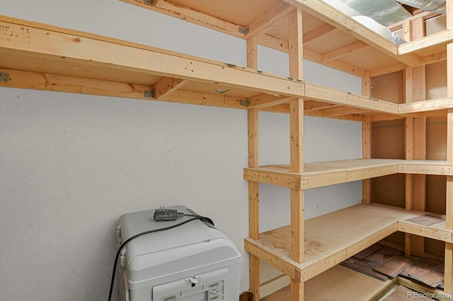 view of storage area