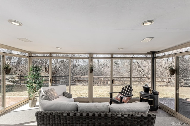 view of sunroom / solarium