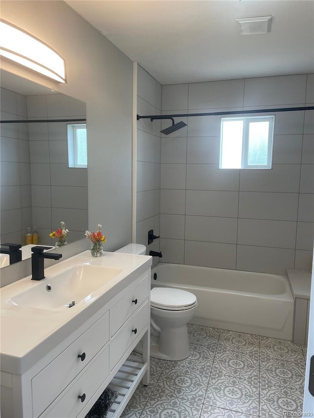 69 Noxibee Ct, Como, CO 80432 - full bath featuring vanity, plenty of natural light, tile patterned flooring, and shower / washtub combination