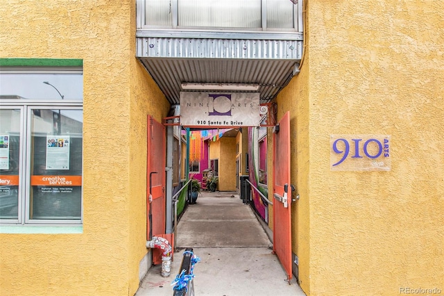 view of doorway to property