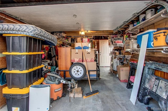 view of storage area