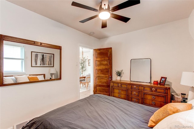 3052 S Cherokee St, Englewood, CO 80110 - bedroom with ceiling fan