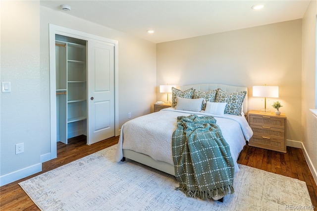 9410 Perry St, Westminster, CO 80031 - bedroom with wood finished floors, a closet, and recessed lighting