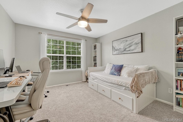 9110 Gale Blvd Unit 3, Thornton, CO 80260 - home office featuring carpet, ceiling fan, and baseboards