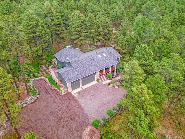 14960 Spiritwood Loop, Elbert, CO 80106 - view of subject property with a heavily wooded area
