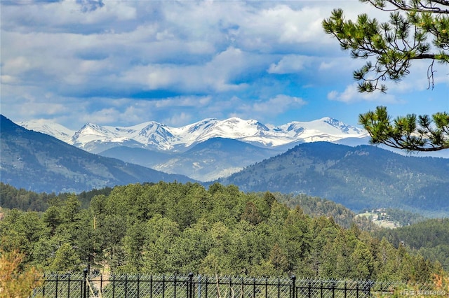 1007 Nob Hill Rd, Evergreen, CO 80439 - view of mountain backdrop featuring a forest