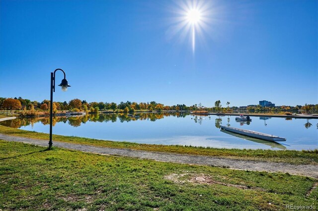 5128 W 26th Ave Unit 312, Denver, CO 80212 - water view featuring a dock