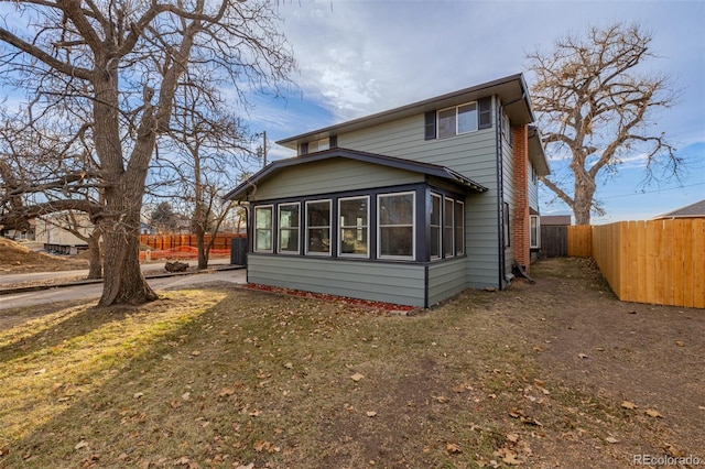 exterior space featuring a yard