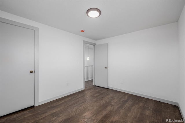 interior space featuring dark hardwood / wood-style flooring